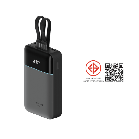 แบตสำรอง CUKTECH LPB200NL สีเทา 20000 MAH มาตรฐาน CCC ชาร์จเร็วพร้อมสาย USB-C 40W และ USB-A 22.5W_11